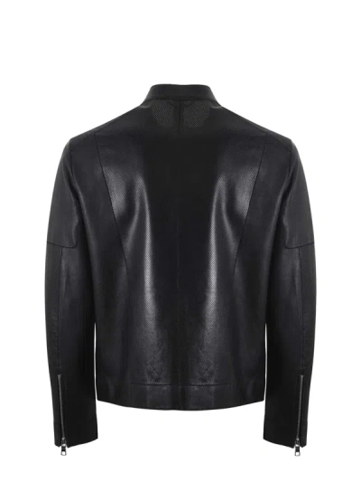 Shop The Jack Leathers Coats Black In Nero