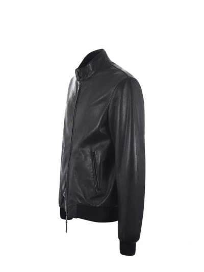 Shop The Jack Leathers Coats Black In Nero