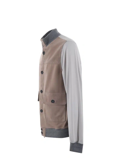 Shop The Jack Leathers Coats In Beige/grigio