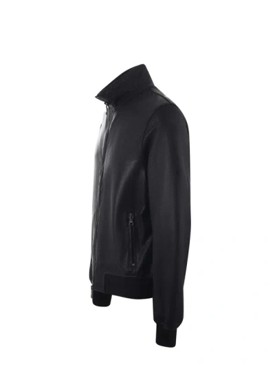 Shop The Jack Leathers Coats Black In Nero