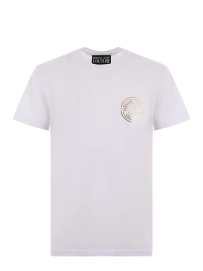 Shop Versace Jeans Couture Couture T-shirt In Bianco