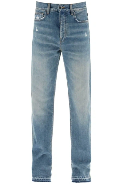 Shop Amiri "five Pocket Distressed Effect Jeans"