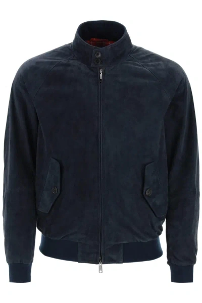 Shop Baracuta G9 Harrington Suede Leather Jacket