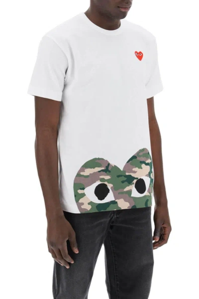 Shop Comme Des Garçons Play Comme Des Garcons Play Camouflage Heart T Shirt