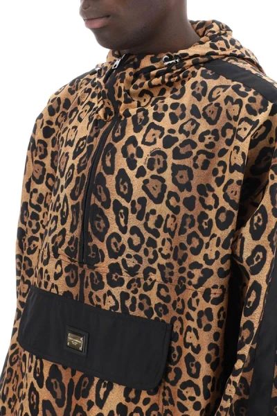 Shop Dolce & Gabbana "leopard Print Nylon Anor