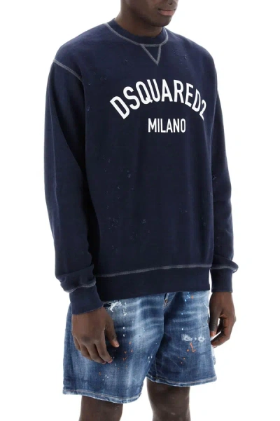 Shop Dsquared2 "used Effect Cool Fit Sweatshirt