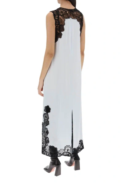 Shop Jil Sander Maxi Dress With Lace Detail