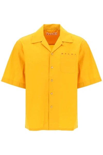 Shop Marni Short Sleeved Organic Cotton Shirt