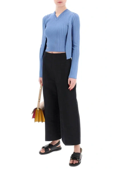 Shop Marni Sleeveless Ribbed Knit Top