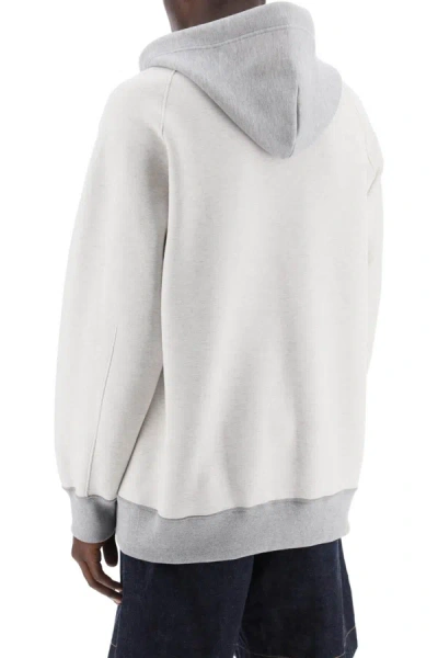 Shop Sacai Hooded Sweatshirt With Reverse