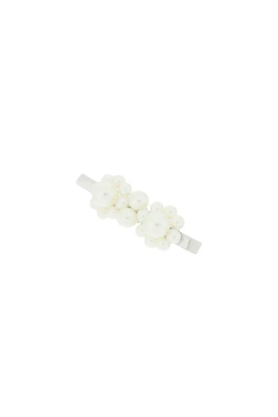 Shop Simone Rocha Mini Flower Hair Clip With Pearls