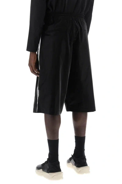 Shop Y-3 Y 3 Shiny Nylon Bermuda Shorts