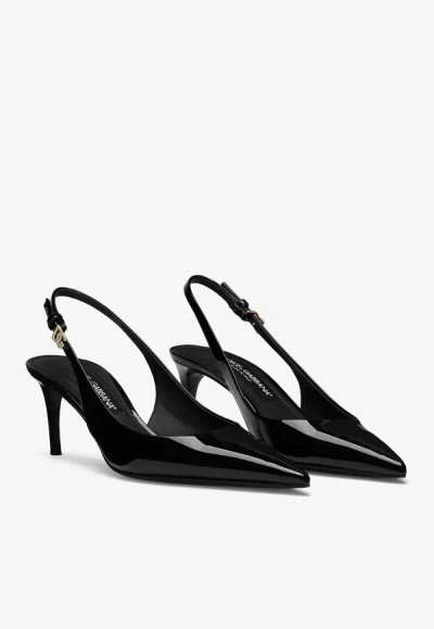 Dolce & Gabbana Nappa Slingback Dã©col In Black