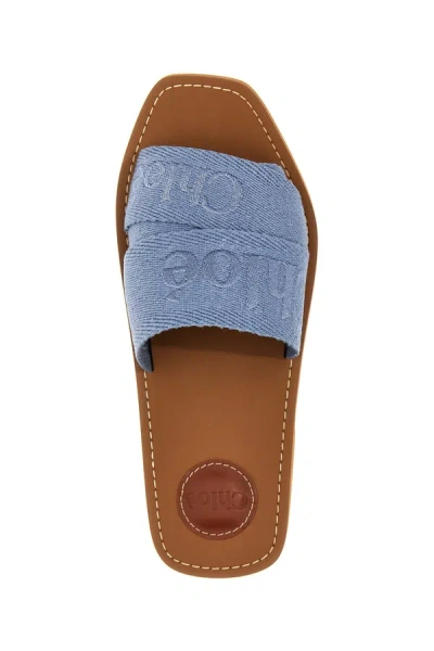 Shop Chloé Women 'woody' Sandals In Blue
