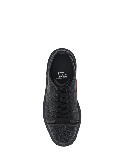 Shop Christian Louboutin Men Adolon Kunior Sneakers In Black
