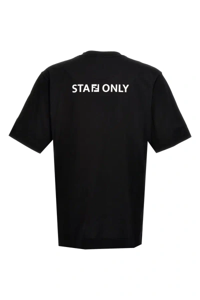 Shop Fendi Men 'staff Only' T-shirt In Black
