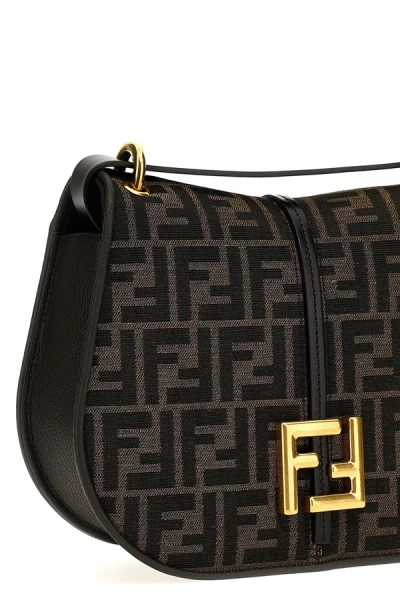 Shop Fendi Women 'c'mon Medium' Shoulder Bag In Brown