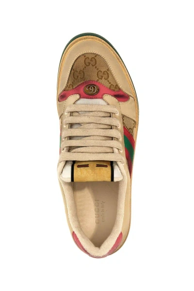 Shop Gucci Women 'screener' Sneakers In Cream