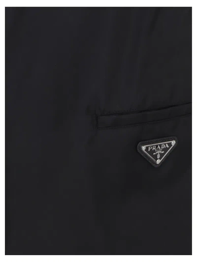 Shop Prada Men Bermuda Shorts In Black