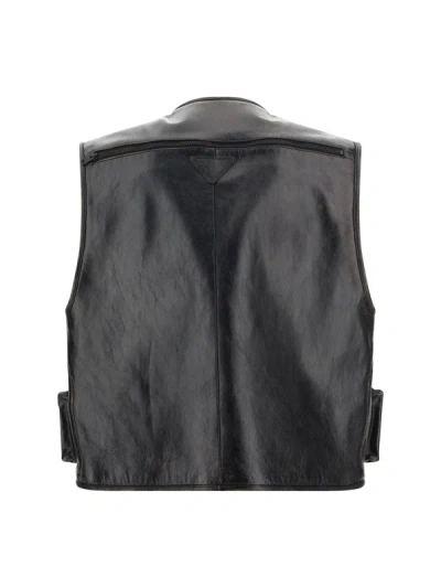 Shop Prada Men Vest In Black