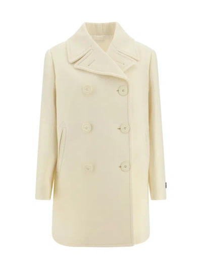 Shop Prada Women Coat In Cream