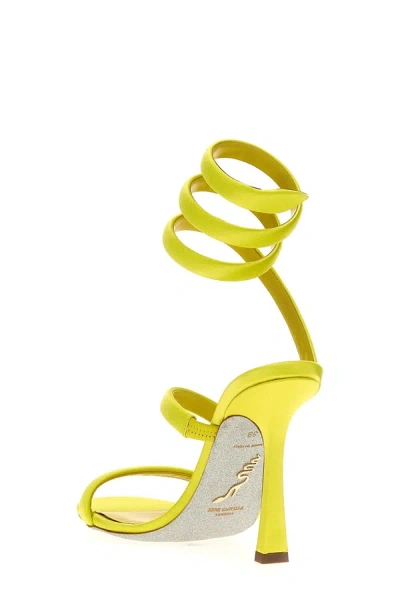 Shop René Caovilla Women 'cleo' Sandals In Yellow