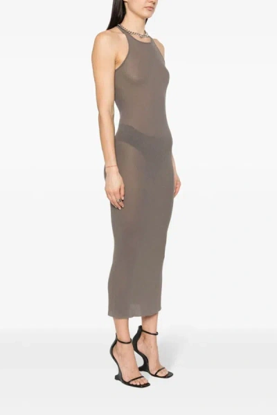 Shop Rick Owens Women 'tank Dress' Midi Dress In Cream