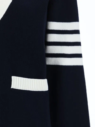 Shop Thom Browne Women Hector Icon Cardigan In Blue