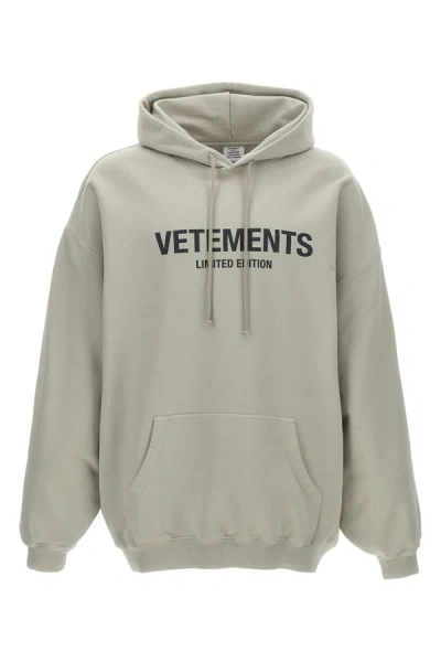 Shop Vetements Women 'limited Edition Logo' Hoodie In Gray