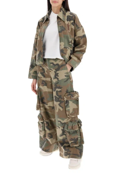 Shop Amiri Baggy Cargo Camouflage Pants