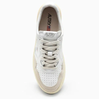 Shop Autry Medalist Sneakers In White Leather And Suede