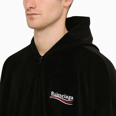 Shop Balenciaga Black Chenille Political Campaign Sweatshirt