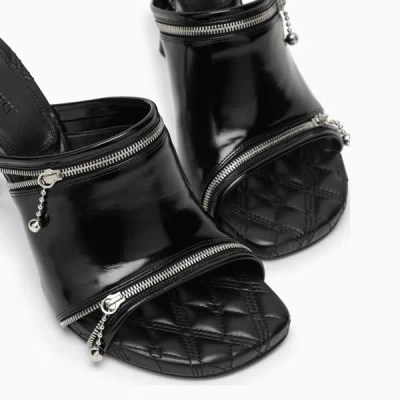 Shop Burberry Black Leather Sleep Sandal
