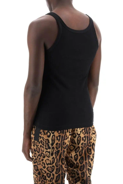 Shop Dolce & Gabbana "ribbed Slim Shoulder Tank Top