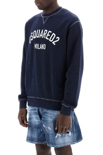 Shop Dsquared2 "used Effect Cool Fit Sweatshirt