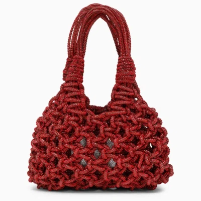 Shop Hibourama Red Vannifique Mini Bag With Crystals