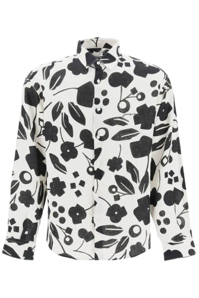 Shop Jacquemus Floreale Linen Shirt With