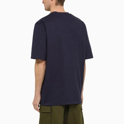 Shop Marni Navy Blue Cotton T Shirt