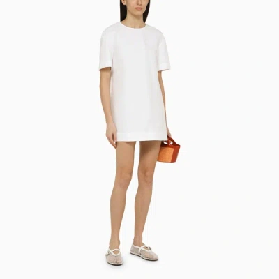 Shop Marni White Cocoon Cady Mini Dress