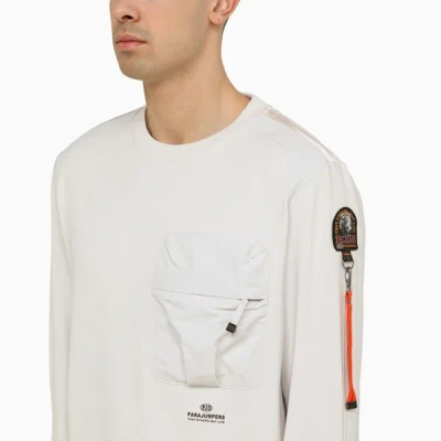 Shop Parajumpers Cotton Cloud Sweatshirt With Patch Pocket