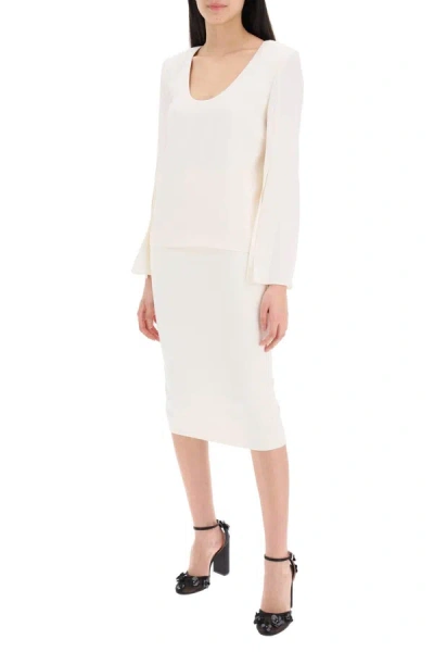 Shop Roland Mouret "cady Top With Flared Sleeve"