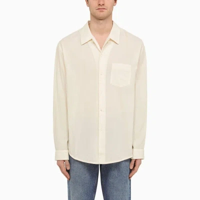 Shop Séfr Vanilla White Cotton Shirt