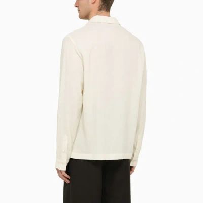 Shop Séfr White Wool Blend Shirt