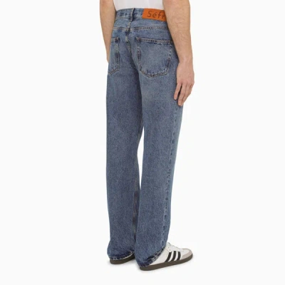 Shop Séfr Regular Washed Denim Jeans