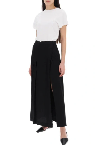 Shop Totême Toteme Maxi Wrap Skirt With Pockets