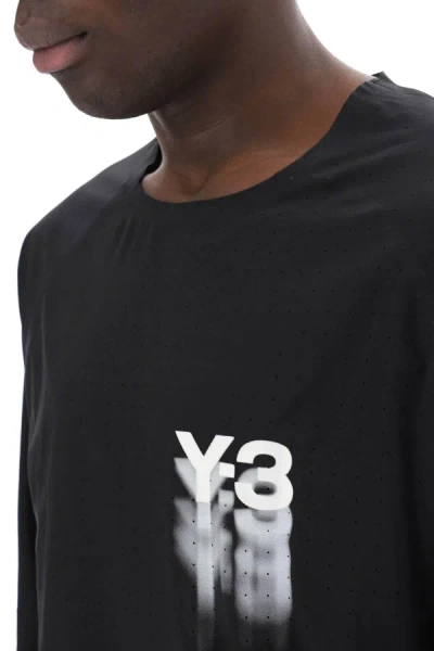 Shop Y-3 Y 3 Long Sleeved Perforated Jersey T