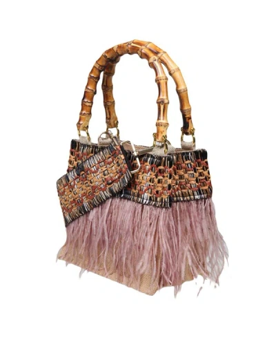 Shop La Milanesa Handbag With Fringes In Pink