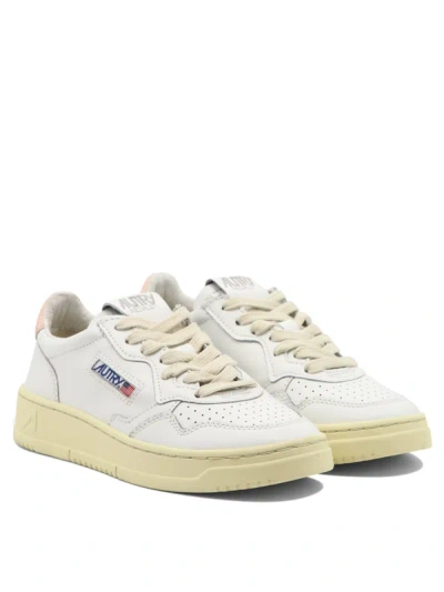Autry White Leather Light Blue Medalist Sneakers In White