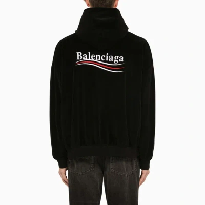 Shop Balenciaga Black Chenille Political Campaign Sweatshirt