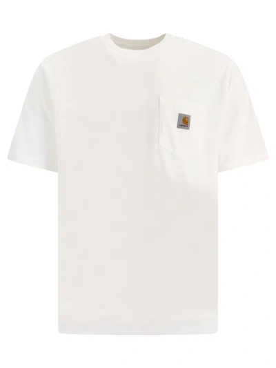 Shop Carhartt Wip T Shirt With Breast Pocket And Patch